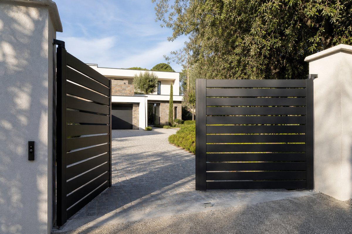 Réalisation de portail aluminium haut de gamme Portailux